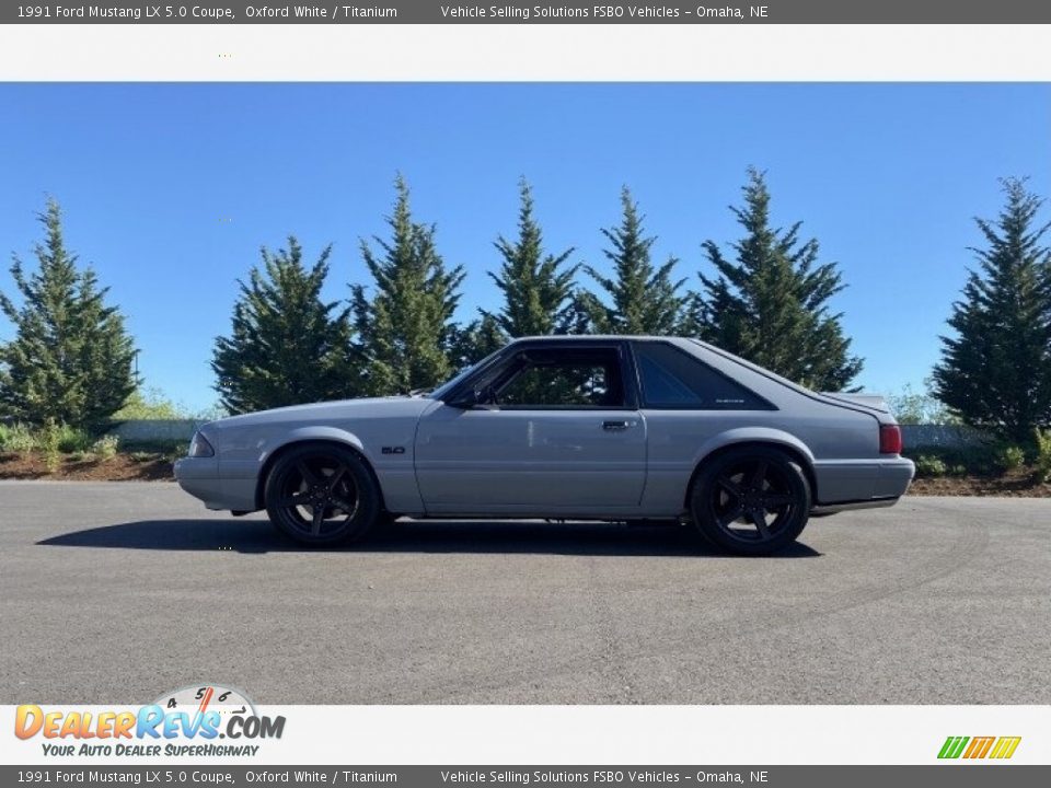 1991 Ford Mustang LX 5.0 Coupe Oxford White / Titanium Photo #1