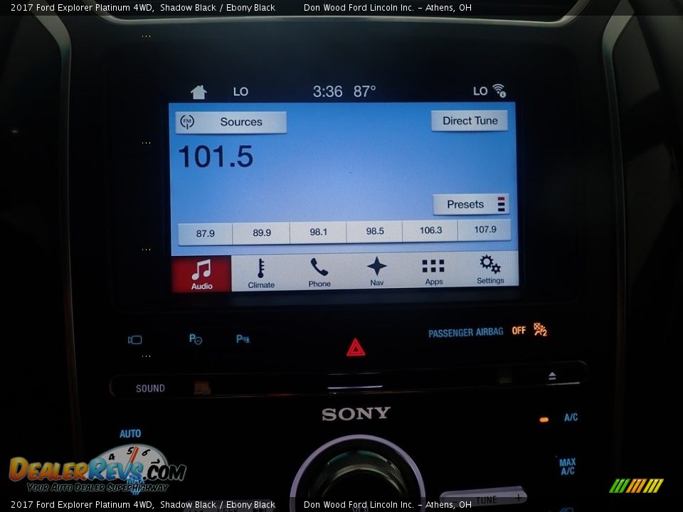 2017 Ford Explorer Platinum 4WD Shadow Black / Ebony Black Photo #30