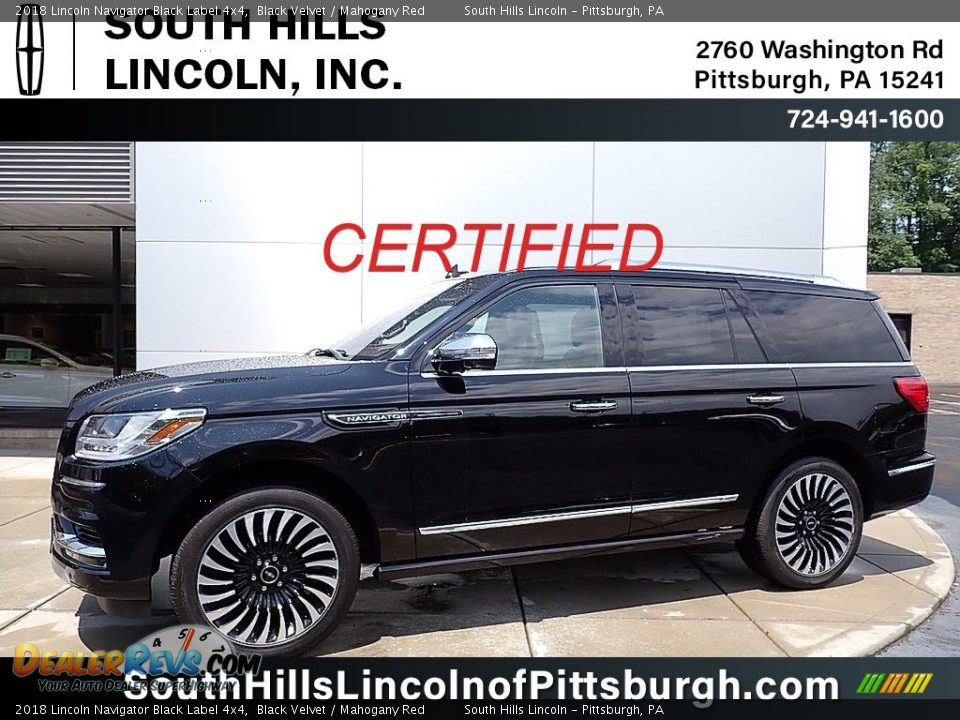 2018 Lincoln Navigator Black Label 4x4 Black Velvet / Mahogany Red Photo #1