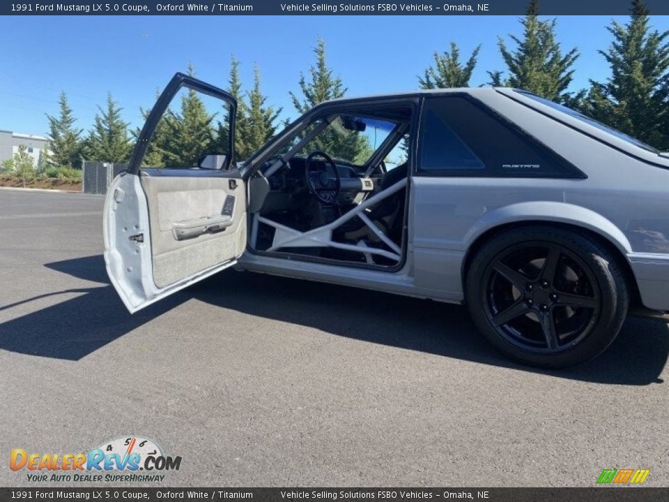 1991 Ford Mustang LX 5.0 Coupe Oxford White / Titanium Photo #8