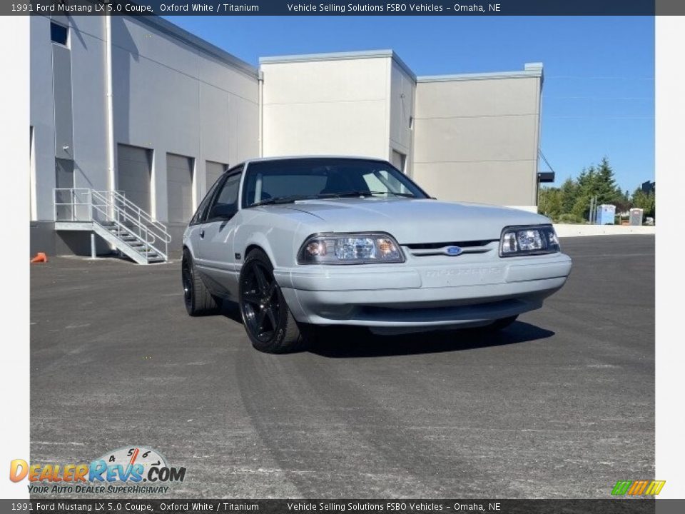 1991 Ford Mustang LX 5.0 Coupe Oxford White / Titanium Photo #9