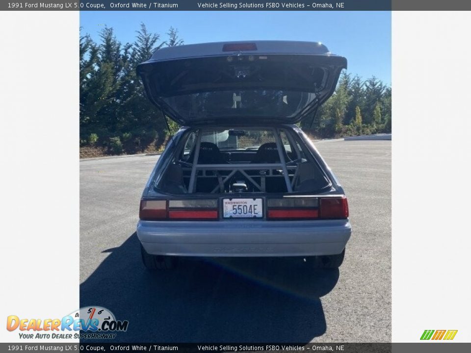 1991 Ford Mustang LX 5.0 Coupe Oxford White / Titanium Photo #10