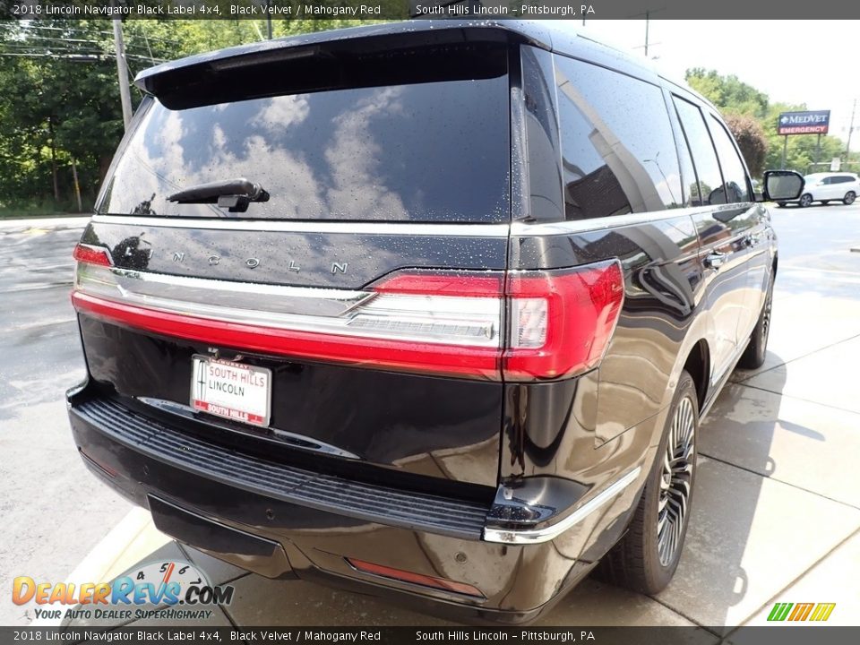 2018 Lincoln Navigator Black Label 4x4 Black Velvet / Mahogany Red Photo #6