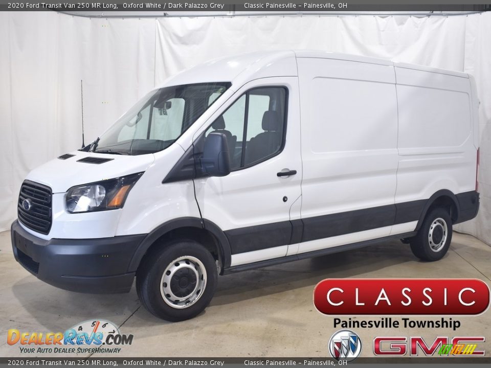 2020 Ford Transit Van 250 MR Long Oxford White / Dark Palazzo Grey Photo #1