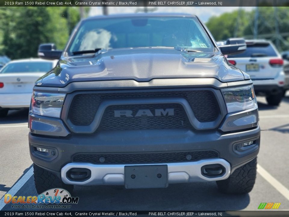 2019 Ram 1500 Rebel Crew Cab 4x4 Granite Crystal Metallic / Black/Red Photo #2
