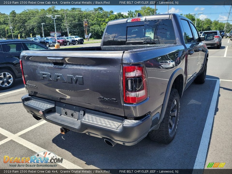 2019 Ram 1500 Rebel Crew Cab 4x4 Granite Crystal Metallic / Black/Red Photo #3