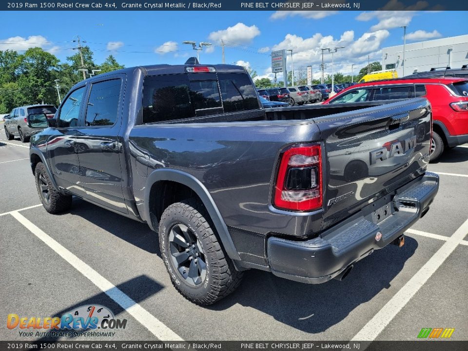 2019 Ram 1500 Rebel Crew Cab 4x4 Granite Crystal Metallic / Black/Red Photo #4