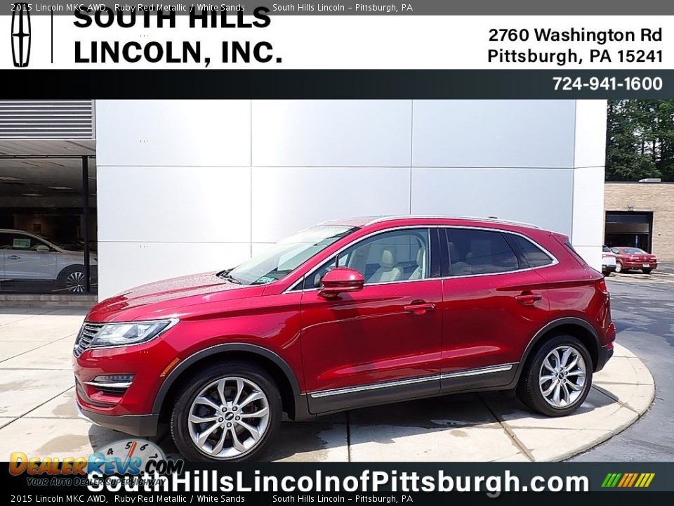 2015 Lincoln MKC AWD Ruby Red Metallic / White Sands Photo #1