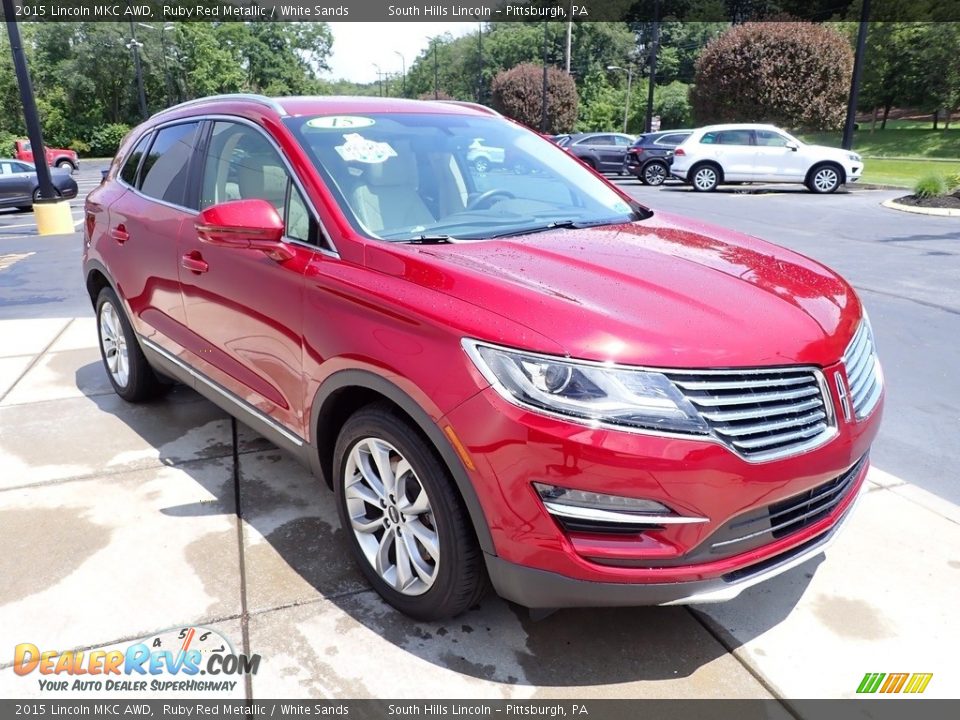 2015 Lincoln MKC AWD Ruby Red Metallic / White Sands Photo #8