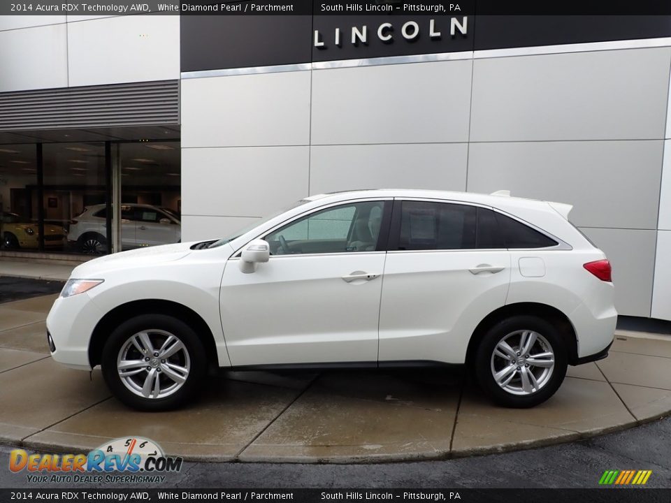 2014 Acura RDX Technology AWD White Diamond Pearl / Parchment Photo #2