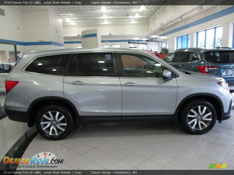 2019 Honda Pilot EX AWD Lunar Silver Metallic / Gray Photo #4