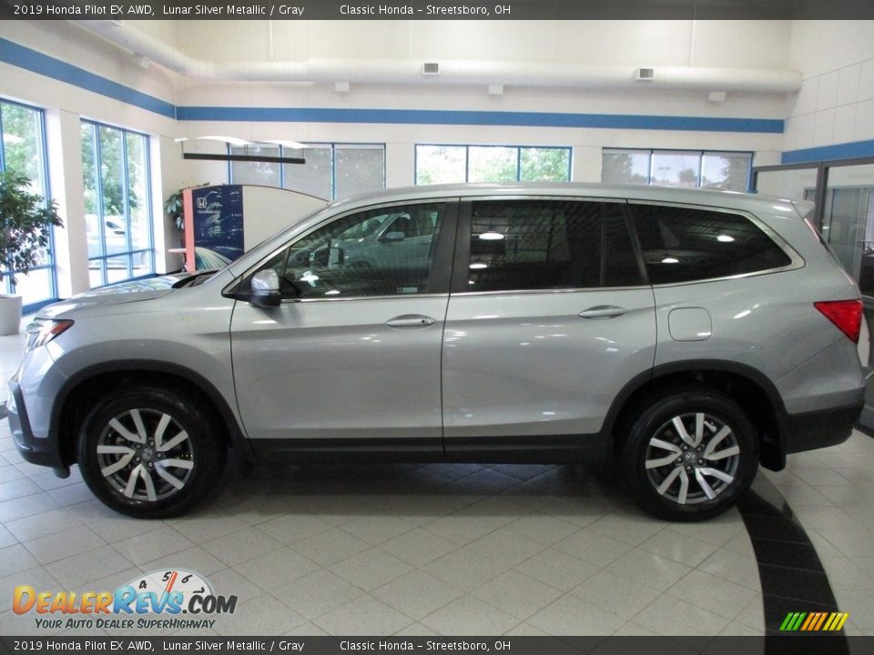 2019 Honda Pilot EX AWD Lunar Silver Metallic / Gray Photo #8