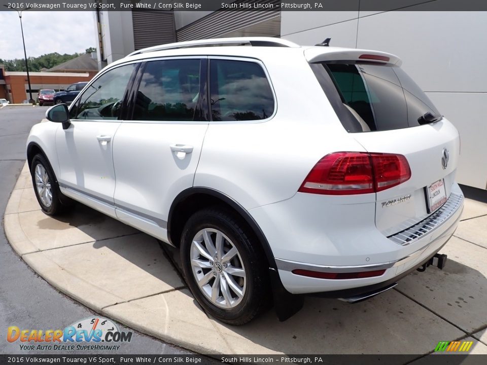 2016 Volkswagen Touareg V6 Sport Pure White / Corn Silk Beige Photo #3