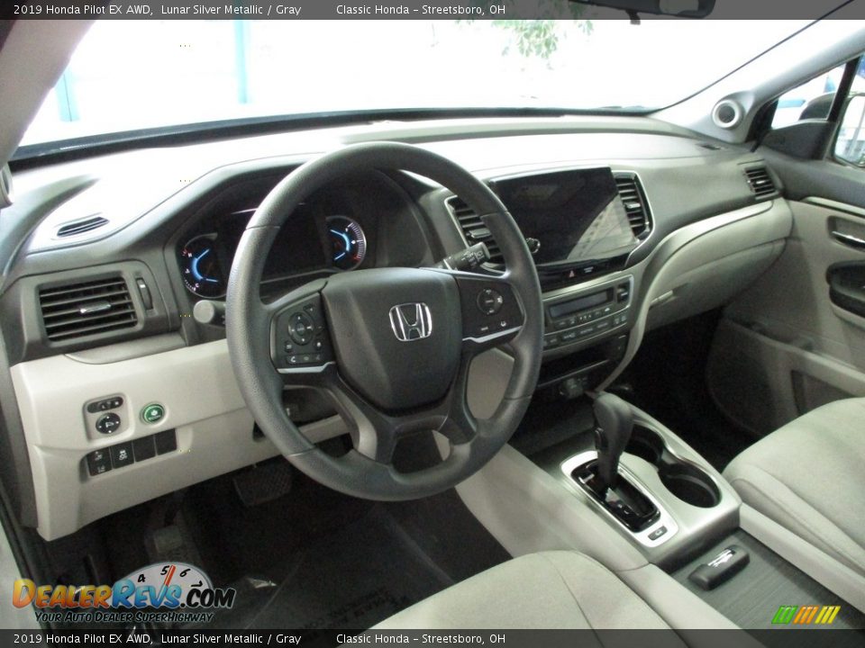 2019 Honda Pilot EX AWD Lunar Silver Metallic / Gray Photo #27