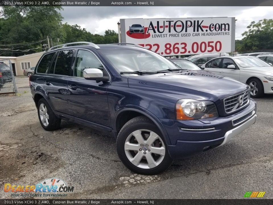 2013 Volvo XC90 3.2 AWD Caspian Blue Metallic / Beige Photo #1