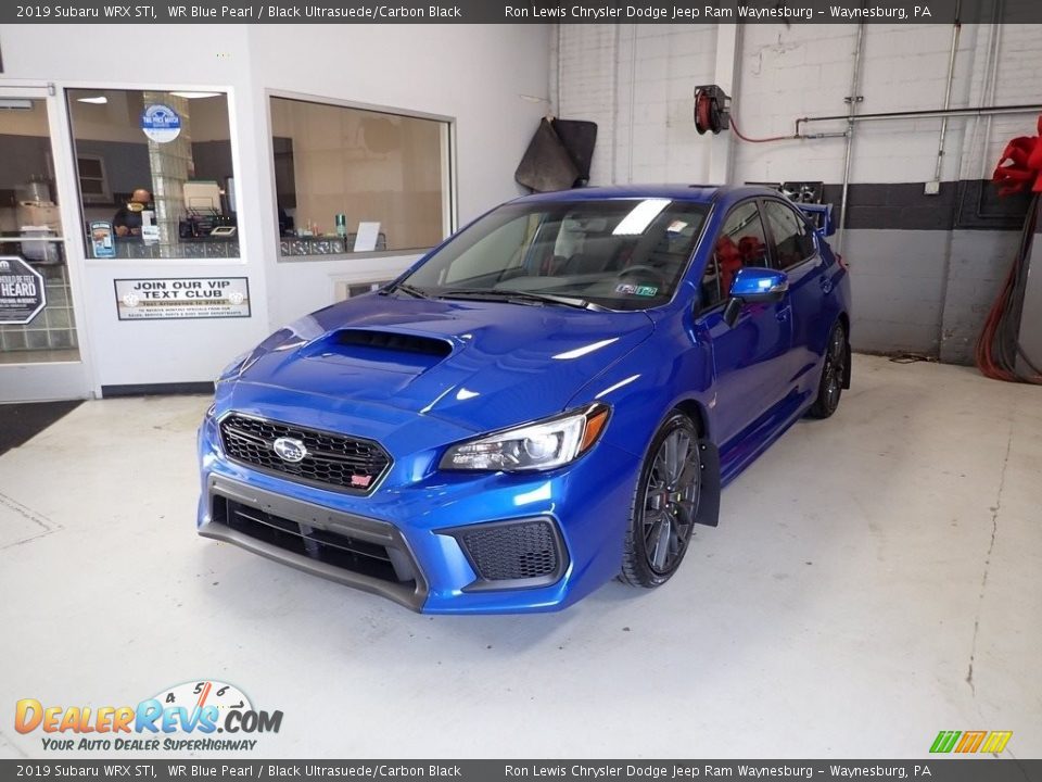 2019 Subaru WRX STI WR Blue Pearl / Black Ultrasuede/Carbon Black Photo #1