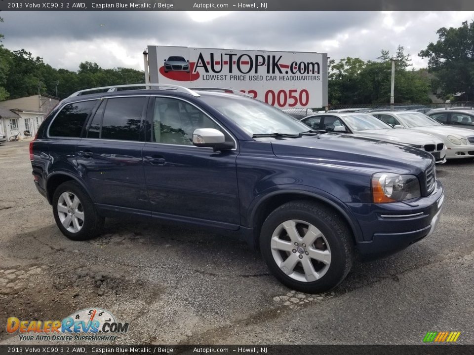 2013 Volvo XC90 3.2 AWD Caspian Blue Metallic / Beige Photo #2