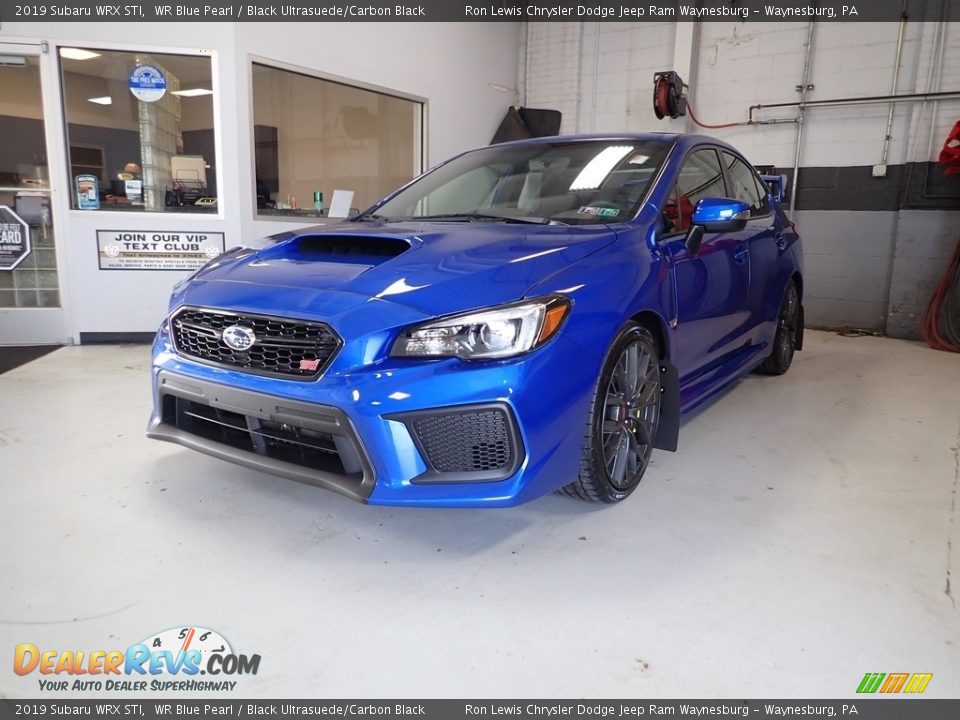 2019 Subaru WRX STI WR Blue Pearl / Black Ultrasuede/Carbon Black Photo #2