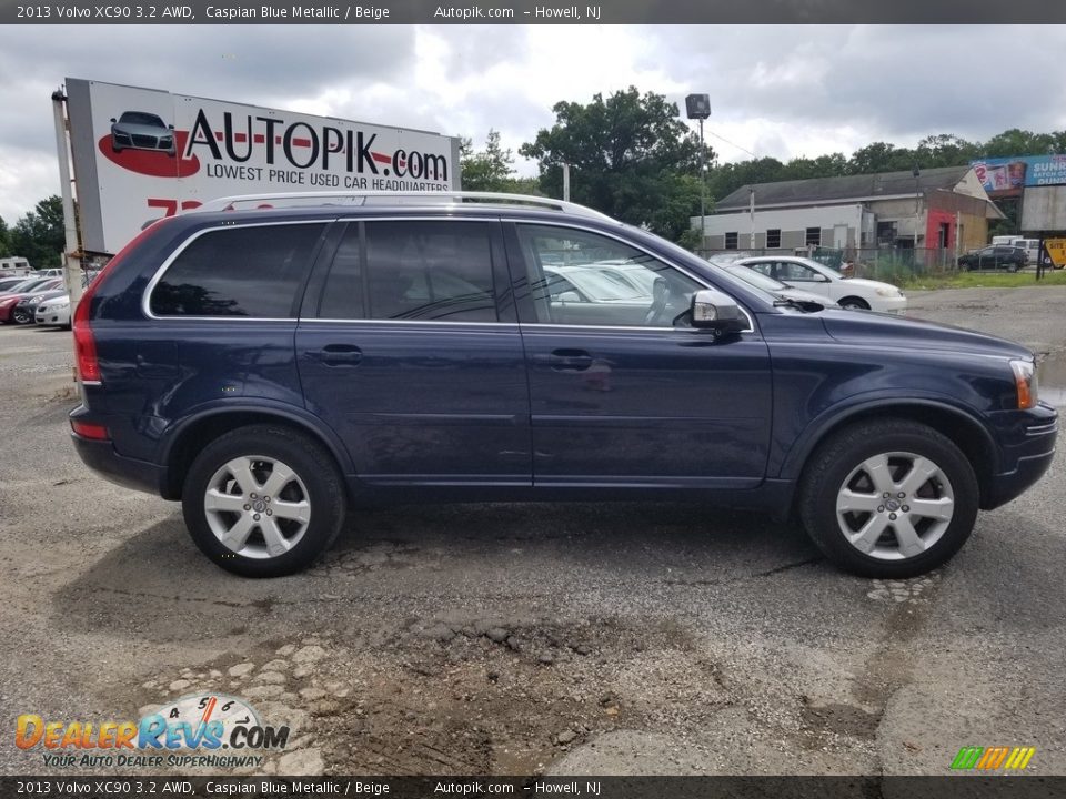 2013 Volvo XC90 3.2 AWD Caspian Blue Metallic / Beige Photo #3