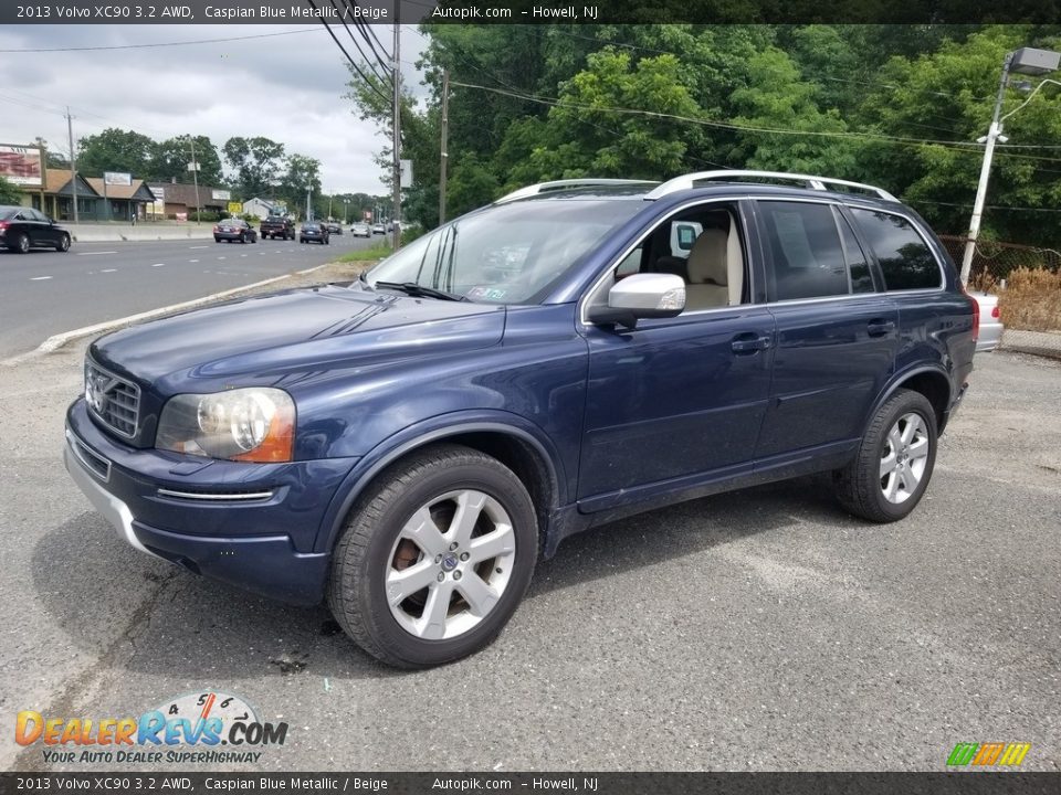 2013 Volvo XC90 3.2 AWD Caspian Blue Metallic / Beige Photo #7