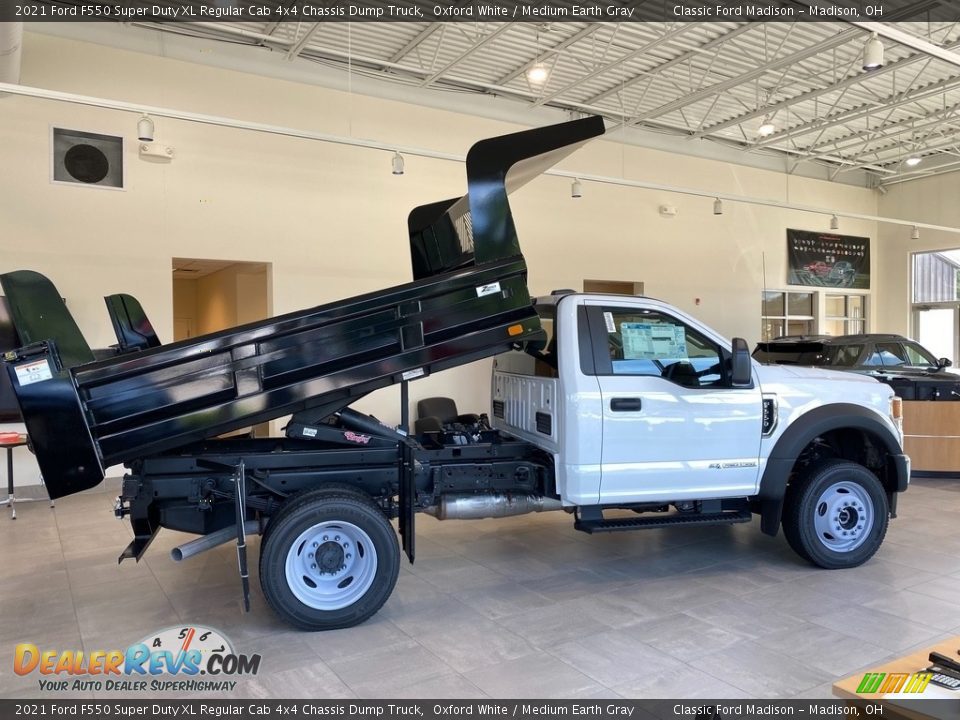 Oxford White 2021 Ford F550 Super Duty XL Regular Cab 4x4 Chassis Dump Truck Photo #7