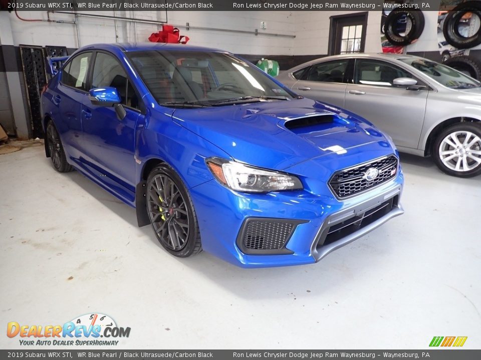 2019 Subaru WRX STI WR Blue Pearl / Black Ultrasuede/Carbon Black Photo #9