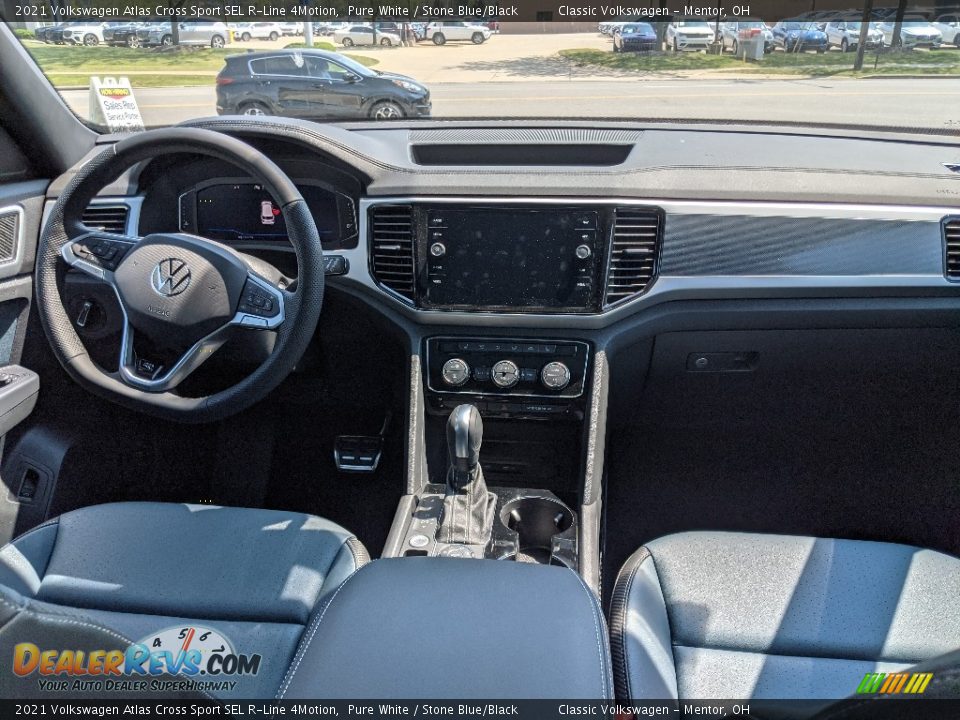 2021 Volkswagen Atlas Cross Sport SEL R-Line 4Motion Pure White / Stone Blue/Black Photo #3
