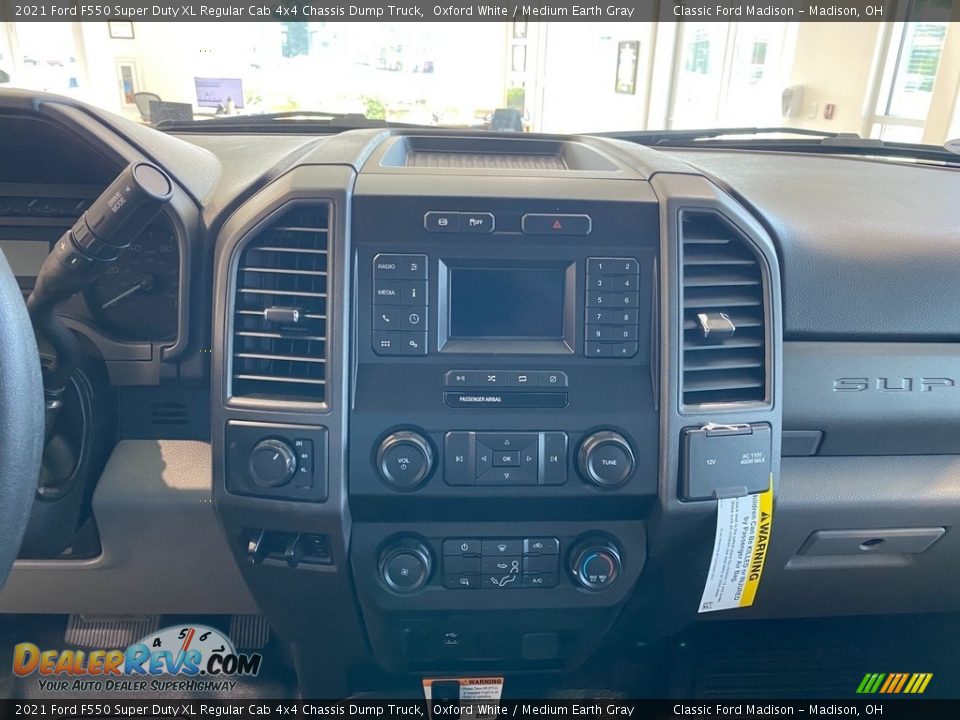 Controls of 2021 Ford F550 Super Duty XL Regular Cab 4x4 Chassis Dump Truck Photo #17