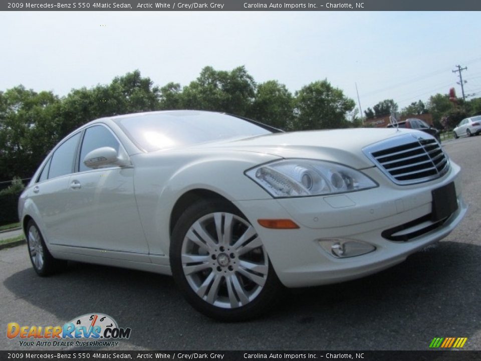 2009 Mercedes-Benz S 550 4Matic Sedan Arctic White / Grey/Dark Grey Photo #1
