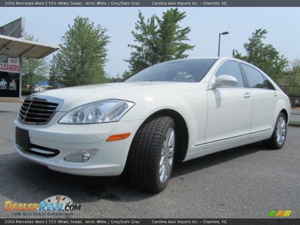 2009 Mercedes-Benz S 550 4Matic Sedan Arctic White / Grey/Dark Grey Photo #6