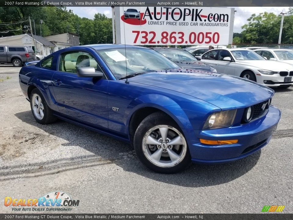 2007 Ford Mustang GT Deluxe Coupe Vista Blue Metallic / Medium Parchment Photo #1