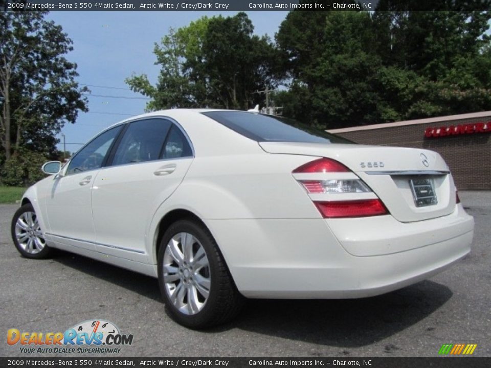 2009 Mercedes-Benz S 550 4Matic Sedan Arctic White / Grey/Dark Grey Photo #8