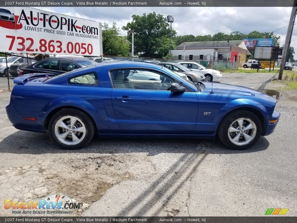 2007 Ford Mustang GT Deluxe Coupe Vista Blue Metallic / Medium Parchment Photo #3