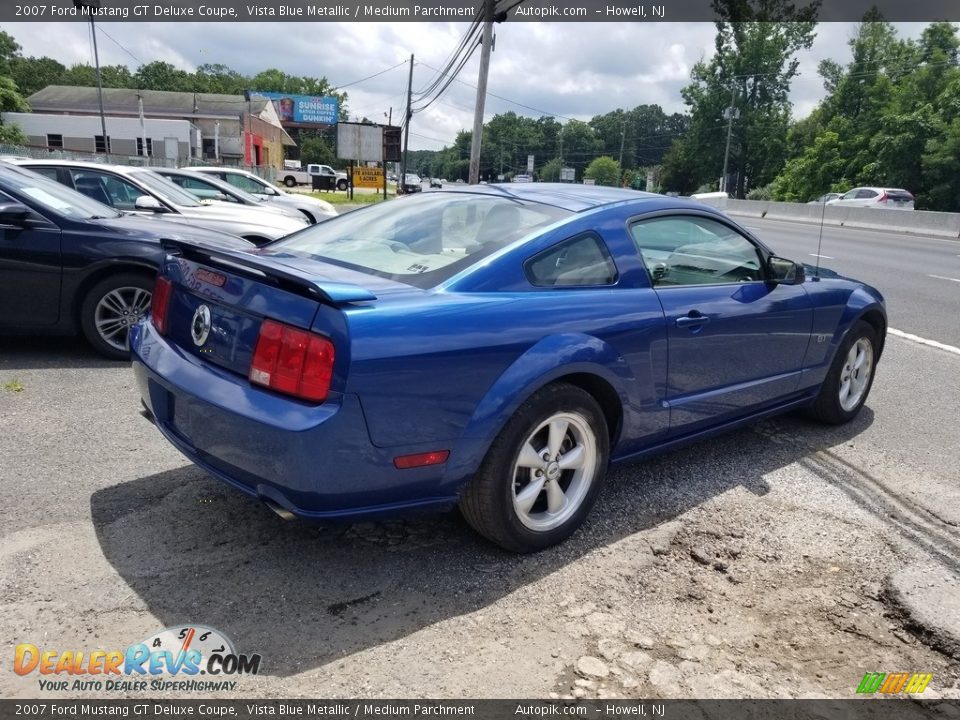2007 Ford Mustang GT Deluxe Coupe Vista Blue Metallic / Medium Parchment Photo #4