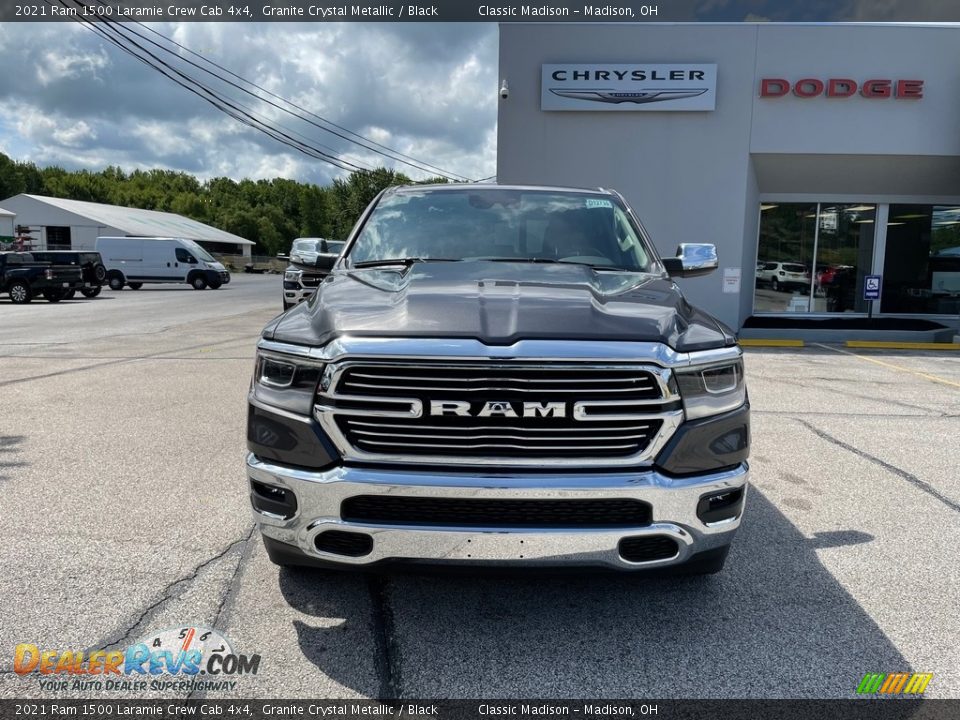 2021 Ram 1500 Laramie Crew Cab 4x4 Granite Crystal Metallic / Black Photo #7