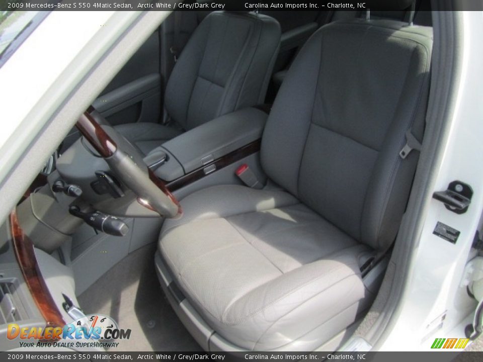 2009 Mercedes-Benz S 550 4Matic Sedan Arctic White / Grey/Dark Grey Photo #19