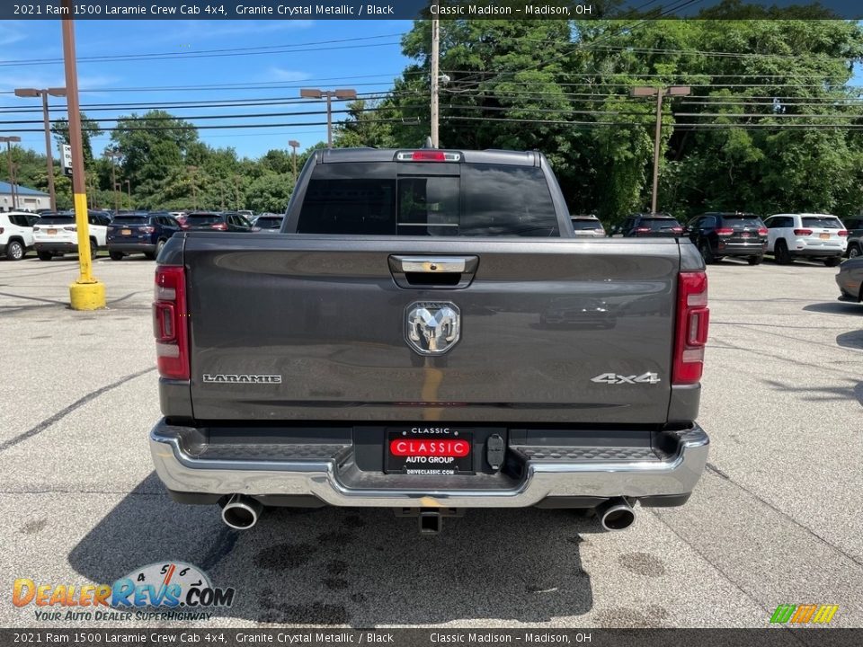 2021 Ram 1500 Laramie Crew Cab 4x4 Granite Crystal Metallic / Black Photo #10