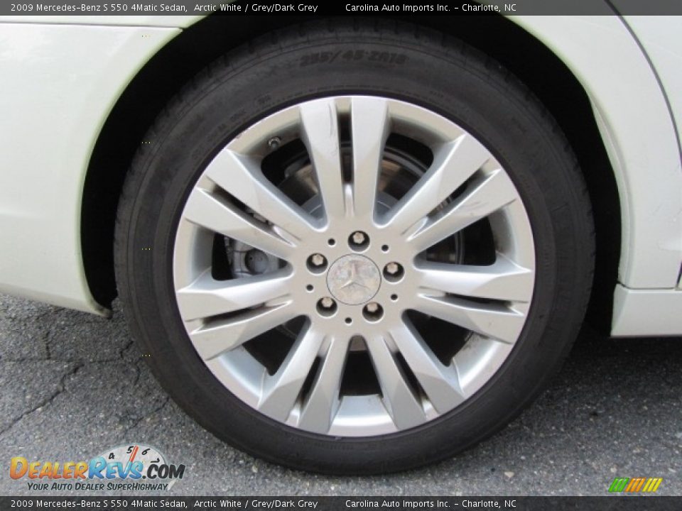 2009 Mercedes-Benz S 550 4Matic Sedan Arctic White / Grey/Dark Grey Photo #26