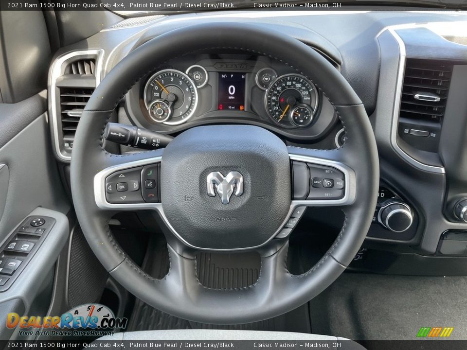 2021 Ram 1500 Big Horn Quad Cab 4x4 Steering Wheel Photo #5