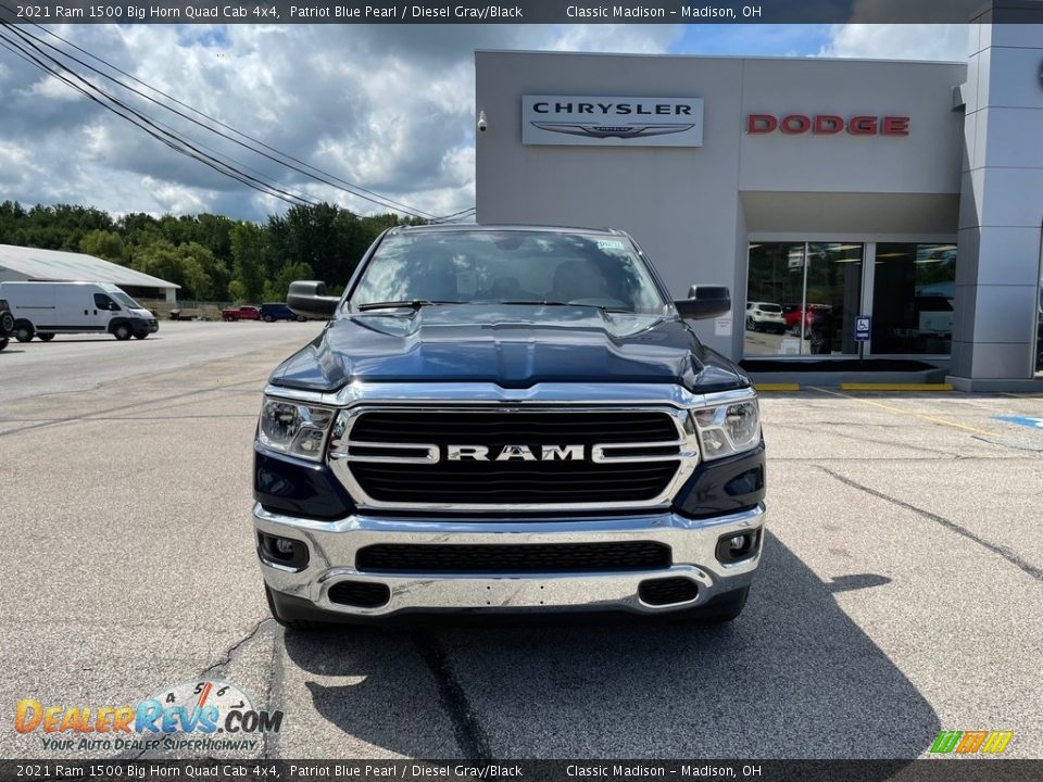 2021 Ram 1500 Big Horn Quad Cab 4x4 Patriot Blue Pearl / Diesel Gray/Black Photo #7