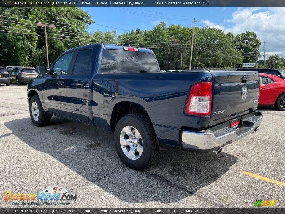 2021 Ram 1500 Big Horn Quad Cab 4x4 Patriot Blue Pearl / Diesel Gray/Black Photo #9