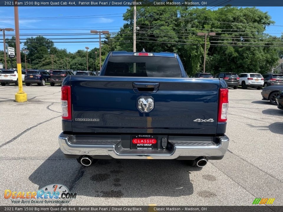 2021 Ram 1500 Big Horn Quad Cab 4x4 Patriot Blue Pearl / Diesel Gray/Black Photo #10