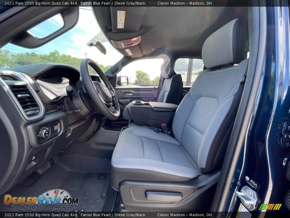 2021 Ram 1500 Big Horn Quad Cab 4x4 Patriot Blue Pearl / Diesel Gray/Black Photo #2
