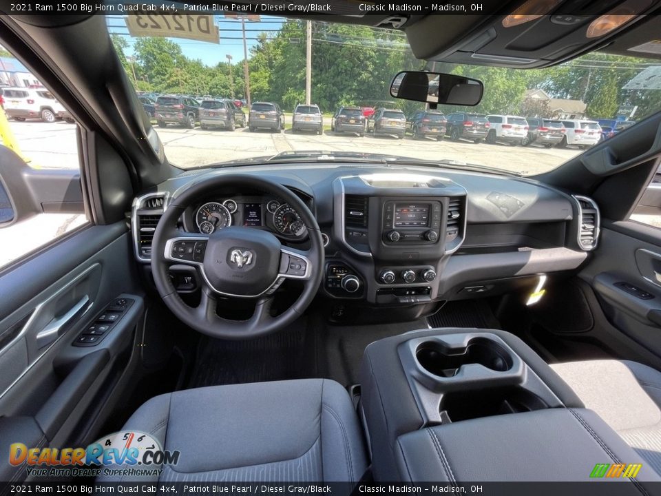 2021 Ram 1500 Big Horn Quad Cab 4x4 Patriot Blue Pearl / Diesel Gray/Black Photo #4