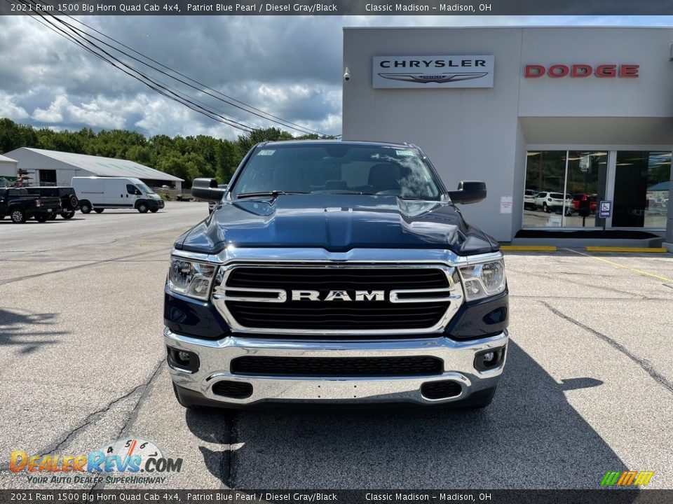 2021 Ram 1500 Big Horn Quad Cab 4x4 Patriot Blue Pearl / Diesel Gray/Black Photo #7