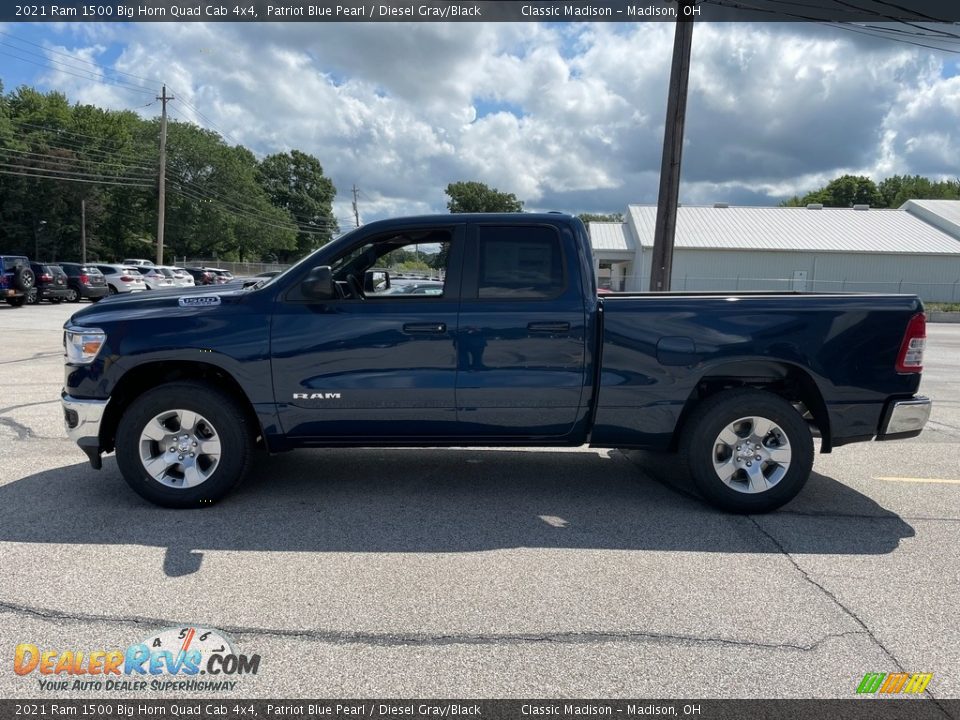 2021 Ram 1500 Big Horn Quad Cab 4x4 Patriot Blue Pearl / Diesel Gray/Black Photo #8