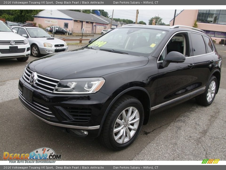2016 Volkswagen Touareg V6 Sport Deep Black Pearl / Black Anthracite Photo #1
