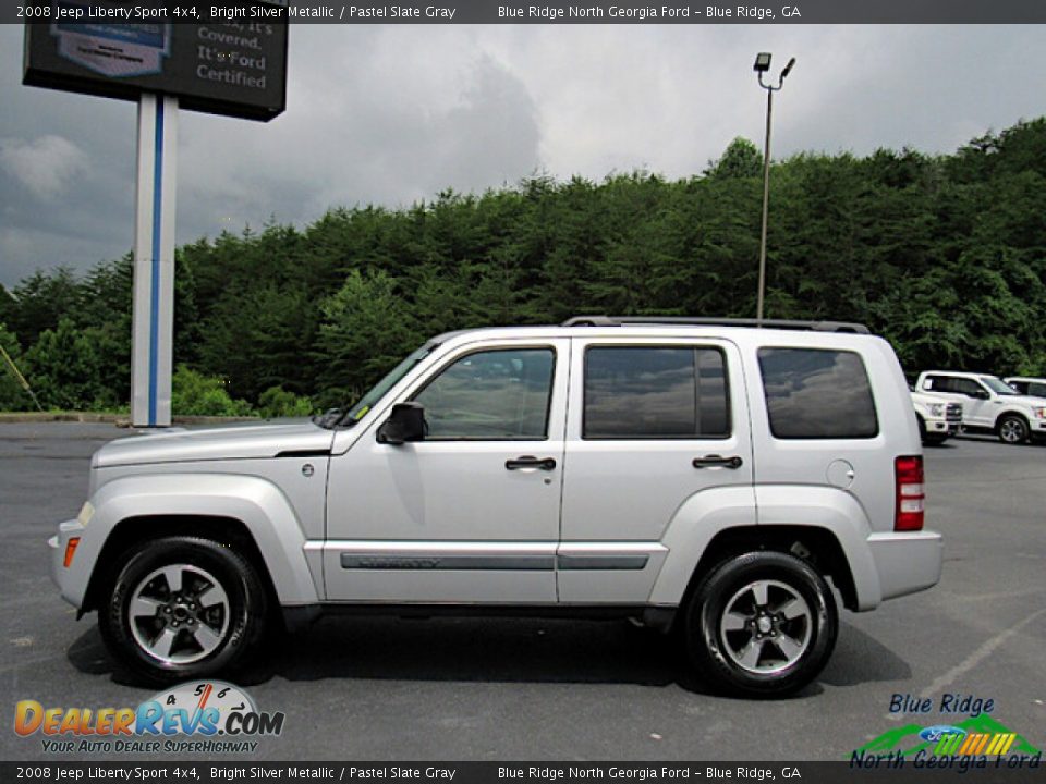 2008 Jeep Liberty Sport 4x4 Bright Silver Metallic / Pastel Slate Gray Photo #2