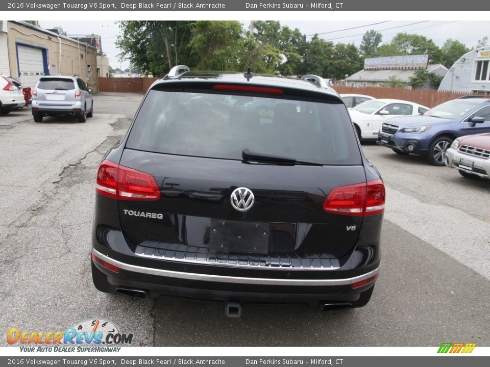 2016 Volkswagen Touareg V6 Sport Deep Black Pearl / Black Anthracite Photo #6