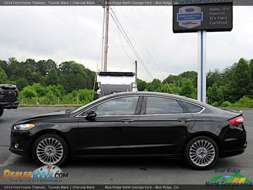 2014 Ford Fusion Titanium Tuxedo Black / Charcoal Black Photo #2